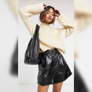 ASOS DESIGN Fluffy Boxy High Neck Sweater